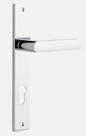 Iver Osaka Door Lever 11860 Rectangular Backplate Polished Chrome - Passage ,Privacy & Entrance