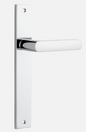 Iver Osaka Door Lever 11860 Rectangular Backplate Polished Chrome - Passage ,Privacy & Entrance