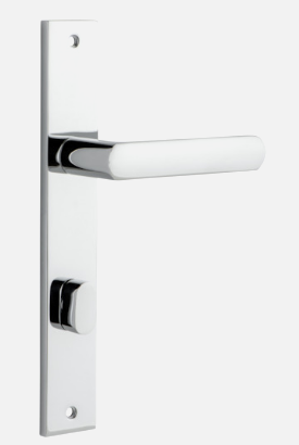 Iver Osaka Door Lever 11860 Rectangular Backplate Polished Chrome - Passage ,Privacy & Entrance