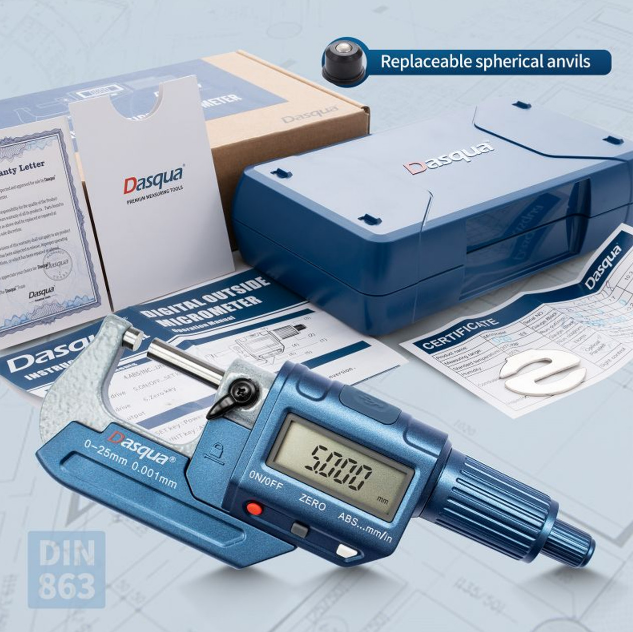 Trucut Heavy Duty Dasqua Digital Outside Micrometer 0-25mm & 25-50mm