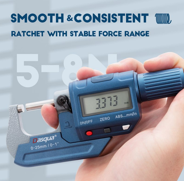 Trucut Heavy Duty Dasqua Digital Outside Micrometer 0-25mm & 25-50mm