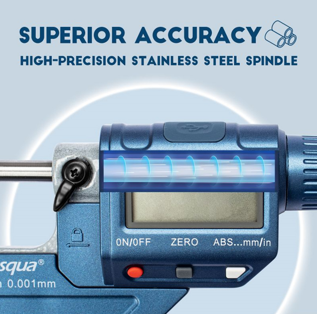Trucut Heavy Duty Dasqua Digital Outside Micrometer 0-25mm & 25-50mm