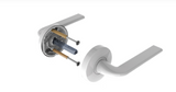 ASSA ABLOY VELOCITY 63MM ROSE ROSE L4 GLIDE PASSAGE ,PRIVACY & DUMMY HALF SET SATIN PEARL