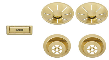 Blanco Germany Waste Kit Black, Satin Gold Single and Double