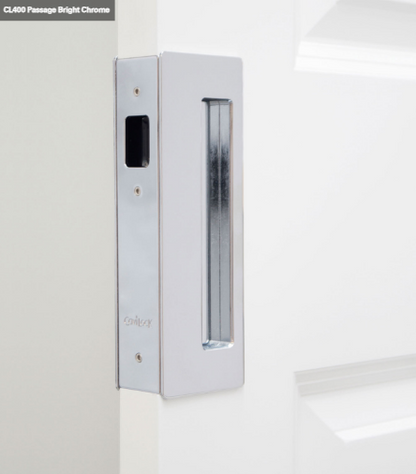 Cavity Slider for Doors CaviLock CL400 Passage with Magnet 34-40mm - Available in 5 Colours :  Bright Chrome ,Satin Chrome, Oil Rubbed Bronze ,Satin Nickel, Matte Black