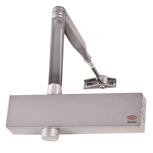 LOCKWOOD COMMERCIAL DOOR CLOSER  7726 SERIES SIZE 2-6 CLOSER ADJUSTABLE BACKCHECK DELAYED ACTION SILVER