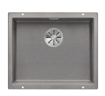 Blanco Germany Subline 500 -U Single Bowl Sink, ( Width 500 x Depth 190mm )  Blanco Silgranit Range- Available in 5 Colours :  Anthracite ,Black ,Rock Grey ,White ,Alu-Metallic