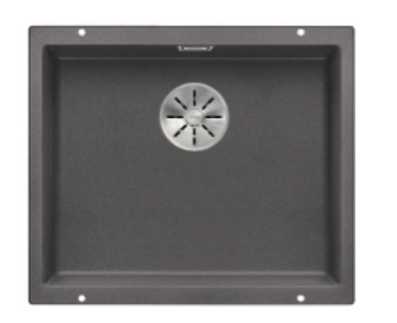 Blanco Germany Subline 500 -U Single Bowl Sink, ( Width 500 x Depth 190mm )  Blanco Silgranit Range- Available in 5 Colours :  Anthracite ,Black ,Rock Grey ,White ,Alu-Metallic
