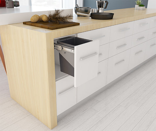 Tanova Simplex Soft Close and Push to Open  Pull Out Kitchen Bin 300mm Cabinet