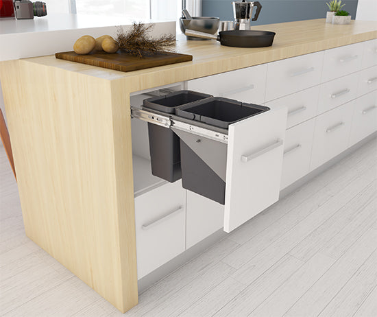 Tanova Simplex Soft Close and Push to Open  Pull Out Kitchen Bin 300mm Cabinet