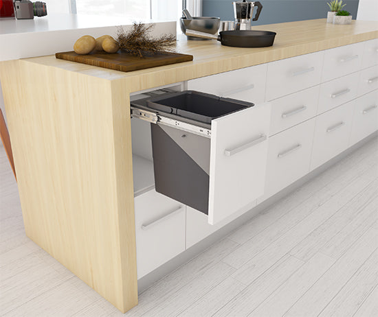 Tanova Simplex Soft Close and Push to Open  Pull Out Kitchen Bin 300mm Cabinet