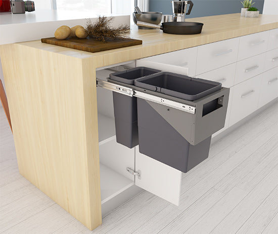 Tanova Simplex Soft Close and Push to Open  Pull Out Kitchen Bin 300mm Cabinet