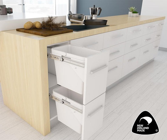 Tanova Simplex Soft Close and Push to Open  Pull Out Kitchen Bin 300mm Cabinet