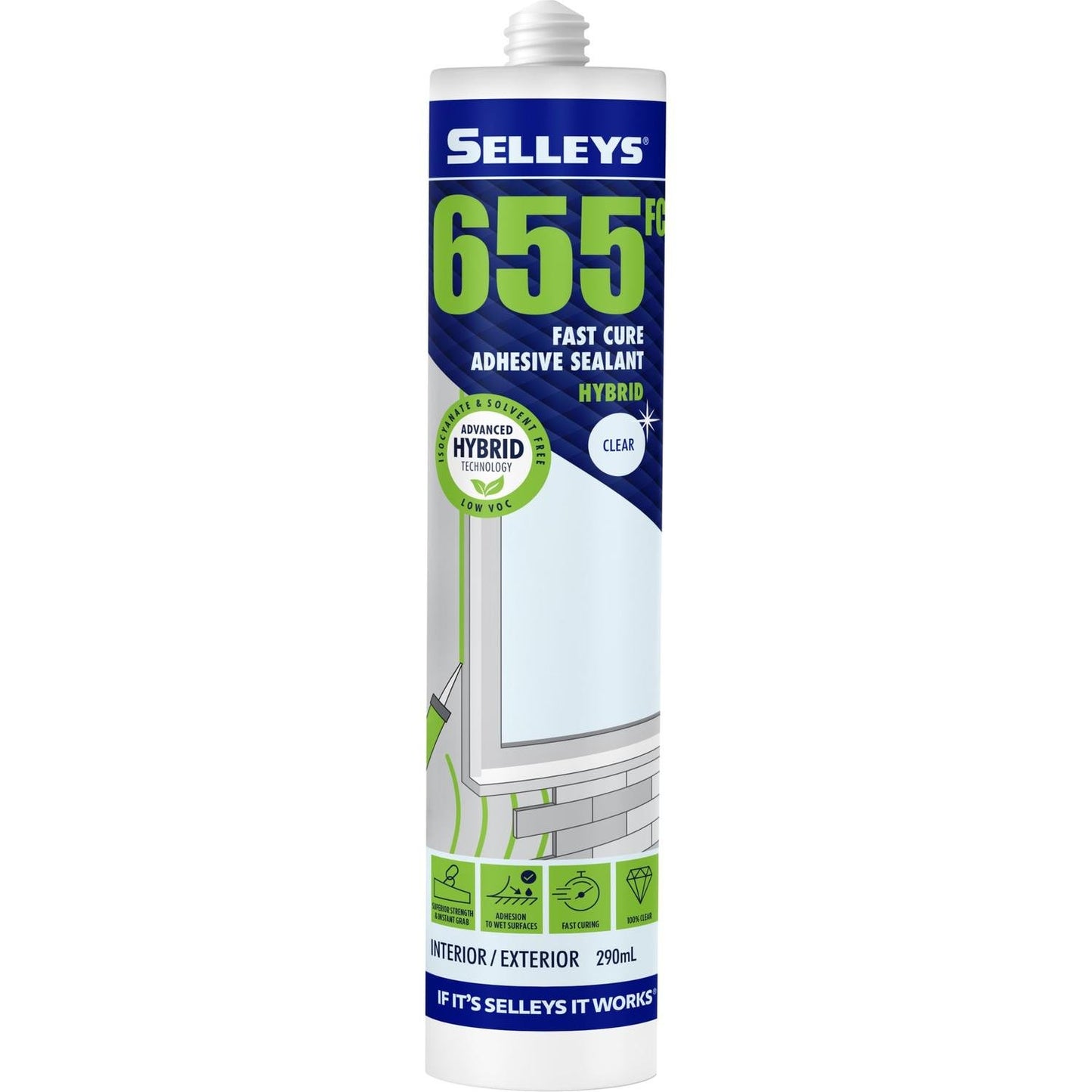 Selleys 655FC Fast Cure Adhesive Sealant- priced per unit minimum order 12 units (box)