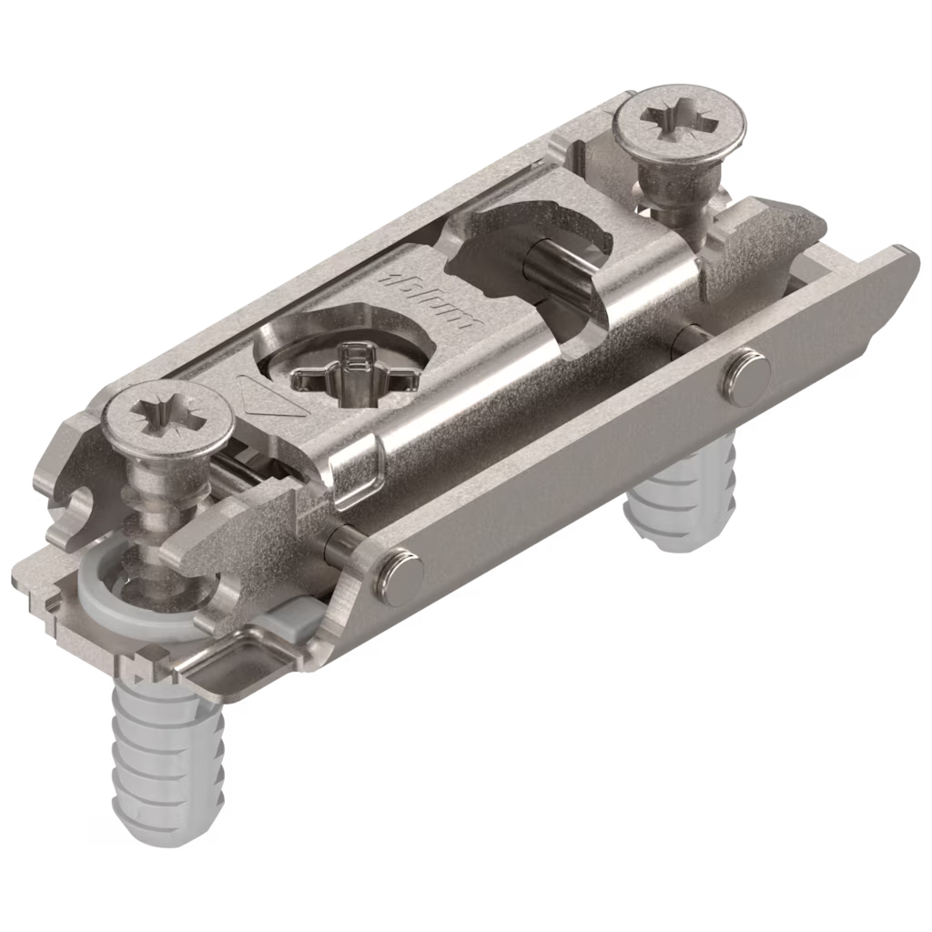 Blum  CLIP Mounting Plate Horizontal with Expando Split Dowels and For Screwing on with Chipboard Screws