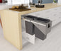 Tanova Simplex Soft Close Pull Out Kitchen Bin 200mm Cabinet - 2x8L Bins - 350mmH x 511mmD-Charcoal