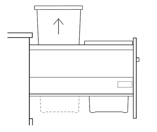Tanova Simplex Soft Close Pull Out Kitchen Bin 200mm Cabinet - 2x8L Bins - 350mmH x 511mmD-Charcoal
