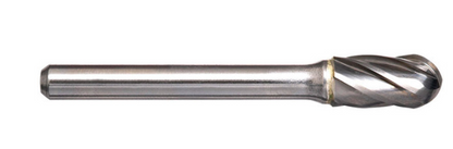 Trucut Heavy Duty Alpha 1/4" Cylindrical Ball Nose Carbide Burr Aluminium Cut - 1/4" Shank & 1/4" Shank Long Series