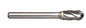 Trucut Heavy Duty Alpha 1/4" Cylindrical Ball Nose Carbide Burr Aluminium Cut - 1/4" Shank & 1/4" Shank Long Series