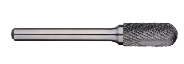 Trucut Heavy Duty Alpha 1/4" Cylindrical Ball Nose Carbide Burr Aluminium Cut - 1/4" Shank & 1/4" Shank Long Series