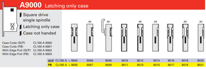 Cavity Slider For Doors Cavilock CL100 Louise Latch/Blank Reversible Furniture Edge Pull -Polished Brass & Satin Chrome