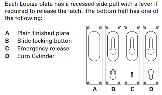 Cavity Slider For Doors Cavilock CL100 Short Louise Latch Both Sides Edge Pull -Polished Brass & Satin Chrome