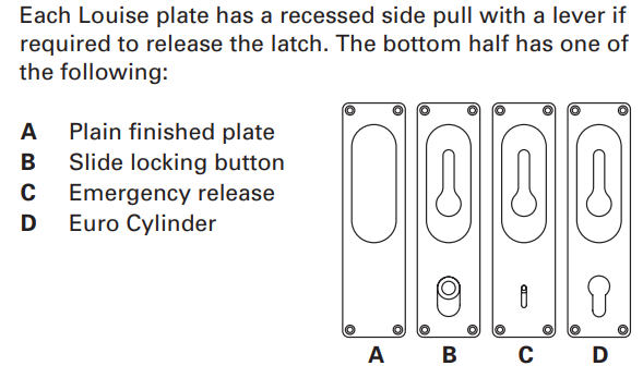 Cavity Slider For Doors Cavilock CL100 Louise Handle Only Recess Pull Lever Emergency ,Euro & Snib -Satin Chrome Plated