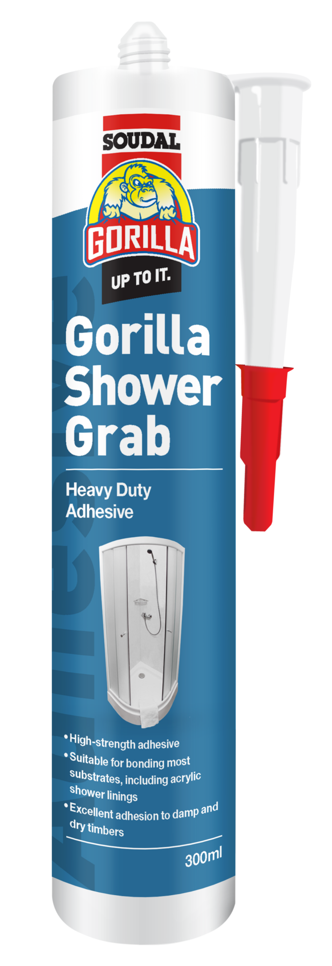 SOUDAL GORILLA SHOWER GRAB HEAVY DUTY ADHESIVE 300ML -  PRICED PER UNIT - MINIMUM ORDER QUANTITY 12+ UNITS
