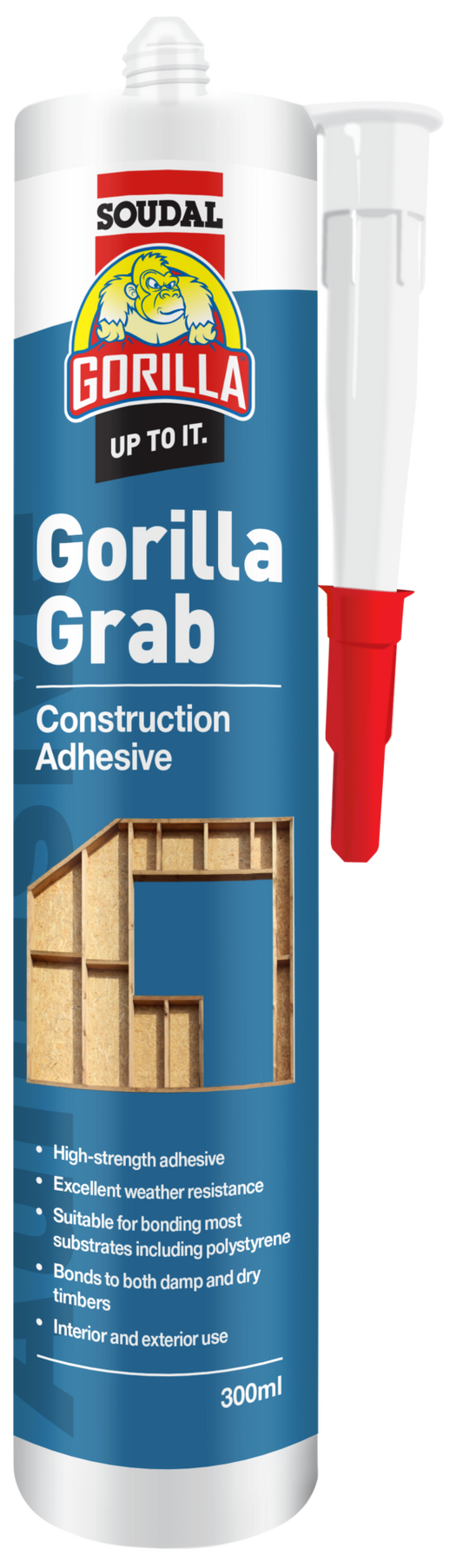 SOUDAL GORILLA SHOWER GRAB CONSTRUCTION ADHESIVE 300ML -  PRICED PER UNIT - MINIMUM ORDER QUANTITY 12+ UNITS