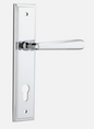 Iver Copenhagen Door Lever 11878 Stepped Backplate Polished Chrome - Passage ,Privacy & Entrance