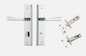 Iver Copenhagen Door Lever 11878 Stepped Backplate Polished Chrome - Passage ,Privacy & Entrance