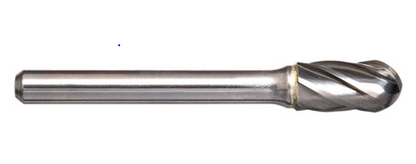 Trucut Heavy Duty Alpha 6mm Cylindrical Ball Nose Carbide Burr Aluminium Cut Metric - 6mm Shank