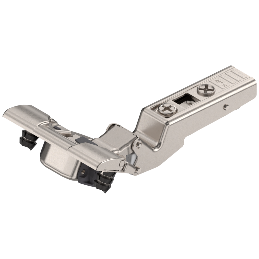 BLUM CLIP TOP BLUMOTION HINGE (SOFT CLOSE)-45° Angled 110° Opening Max Overlay INSERTA hinge 79B3490