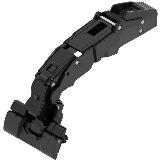 Blum Clip Top BLUMOTION Wide Angle Hinge for Zero Protrusion 155°, Half Overlay Application Tool- Free with INSERTA 2 Colours -Onyx Black and Nicked Plated
