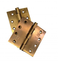 Lohala Hinge Stainless Steel 304 ,100mm x 100mm x 2.5mm & 100mm x 75mm x 2.5mm & 76mm x 76mm x 2.5mm Fixed Pin Heavy Duty Button Tipped ,Hinge Heat Treated Bronze