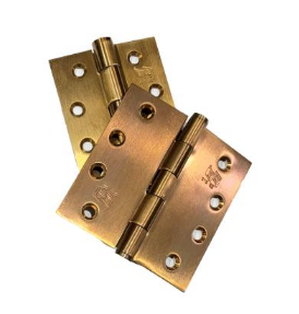Lohala Hinge Stainless Steel 304 ,100mm x 100mm x 2.5mm & 100mm x 75mm x 2.5mm & 76mm x 76mm x 2.5mm Fixed Pin Heavy Duty Button Tipped ,Hinge Heat Treated Bronze