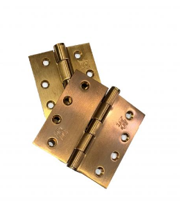 Lohala Hinge Stainless Steel 304 ,100mm x 100mm x 2.5mm & 100mm x 75mm x 2.5mm & 76mm x 76mm x 2.5mm Fixed Pin Heavy Duty Button Tipped ,Hinge Heat Treated Bronze