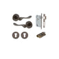 Iver Stirling Door Lever Round Rose Concealed Fix Pair, Passage Kit, Privacy Kit , Entrance Kit with High Security Lock - Signature Brass