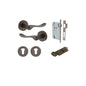 Iver Stirling Door Lever Round Rose Concealed Fix Pair, Passage Kit, Privacy Kit , Entrance Kit with High Security Lock - Signature Brass