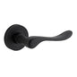 Iver Stirling Door Lever Round Rose Concealed Fix Pair, Passage Kit, Privacy Kit , Entrance Kit with High Security Lock - Matt Black