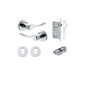 Iver Stirling Door Lever Round Rose Concealed Fix Pair, Passage Kit, Privacy Kit , Entrance Kit with High Security Lock - Polished Chrome