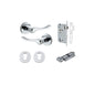 Iver Stirling Door Lever Round Rose Concealed Fix Pair, Passage Kit, Privacy Kit , Entrance Kit with High Security Lock - Polished Chrome