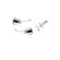Iver Stirling Door Lever Round Rose Concealed Fix Pair, Passage Kit, Privacy Kit , Entrance Kit with High Security Lock - Polished Chrome