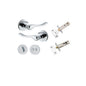 Iver Stirling Door Lever Round Rose Concealed Fix Pair, Passage Kit, Privacy Kit , Entrance Kit with High Security Lock - Polished Chrome
