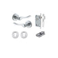 Iver Stirling Door Lever Round Rose Concealed Fix Pair, Passage Kit, Privacy Kit , Entrance Kit with High Security Lock - Brushed Chrome