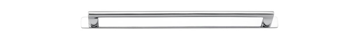 Iver Baltimore Cabinet Pull Centre to Centre 128mm ,160mm,256mm,320mm, 450mm Polished Chrome - With Backplate & No Backplate