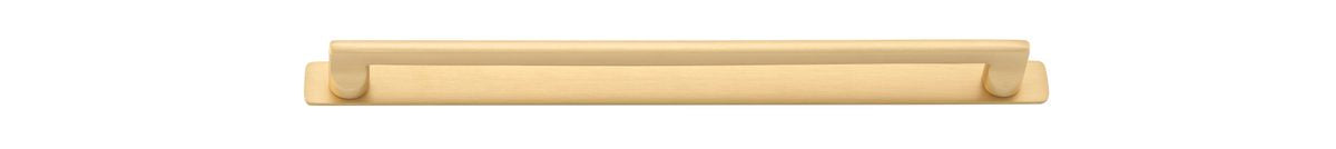 Iver Baltimore Cabinet Pull Centre to Centre 128mm ,160mm,256mm,320mm,450mm Brushed Brass- With Backplate & No Backplate