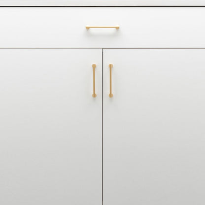 Iver Baltimore Cabinet Pull Centre to Centre 128mm ,160mm,256mm,320mm,450mm Brushed Brass- With Backplate & No Backplate