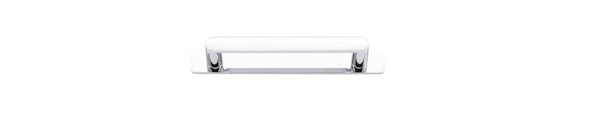 Iver Osaka Cabinet Pull Centre to Centre 96mm,128mm,160mm, 256mm Polished Chrome - With Backplate & No Backplate