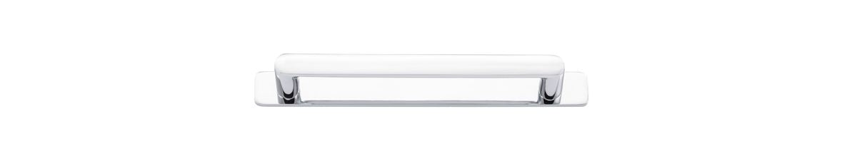 Iver Osaka Cabinet Pull Centre to Centre 96mm,128mm,160mm, 256mm Polished Chrome - With Backplate & No Backplate